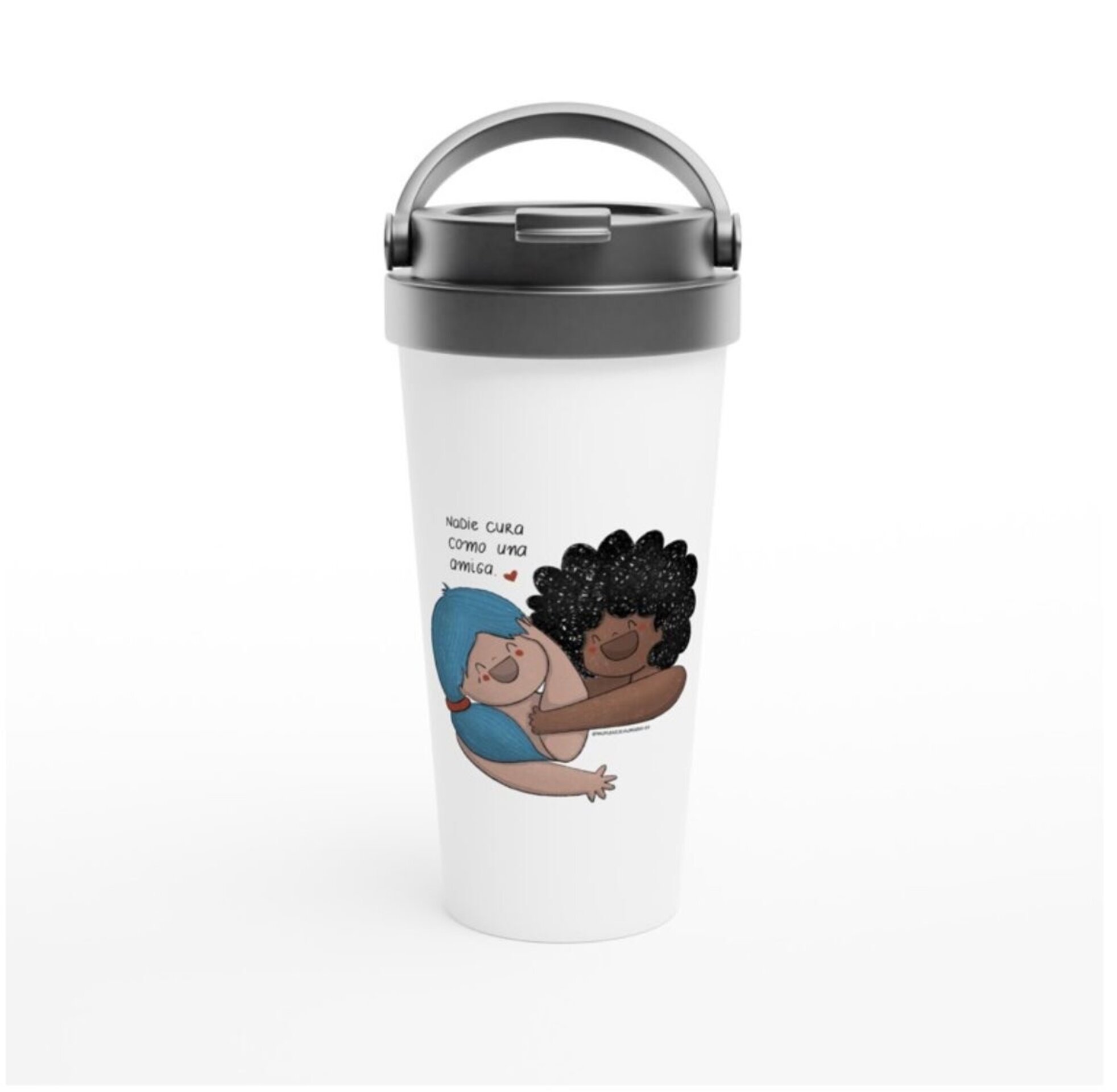 Vaso térmico "Nada cura como una amiga" o con la ilustración que quieras. - 4